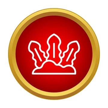 Growing plant icon button indicating nature concept Stock Illustration