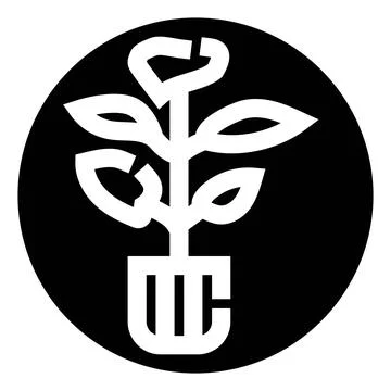 Growing plant in pot icon concept Illustrazione stock