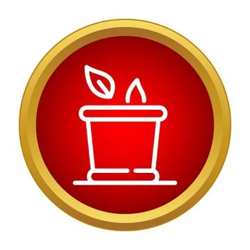 Growing plant seedling inside a pot icon Stock Illustration