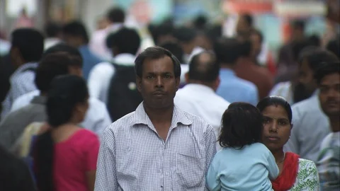 Growing Population of India Stock Footage 113079812