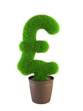 Growing pound symbol Stock Illustration
