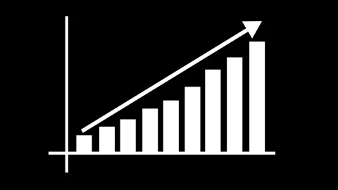 Growing Revenue Bar Chart Animation for Business Analytics Dashboard Stock Footage 337010915