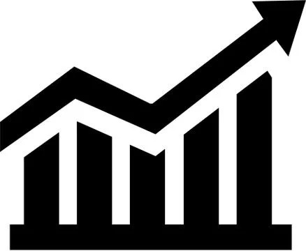 Growing sales chart Stock Illustration