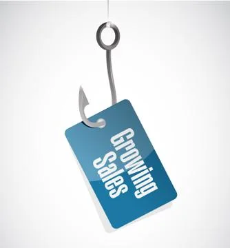 Growing sales hook sign concept 스톡 일러스트