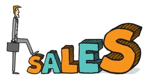 Growing sales Stock Illustration