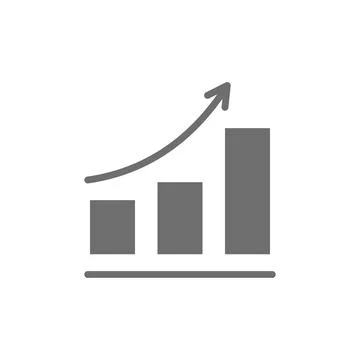 Growing schedule grey icon. Isolated on white background Stock-Illustration
