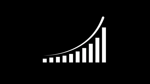 Growing signal strength chart animation illustrating positive business grow.. Stock Footage 333032419