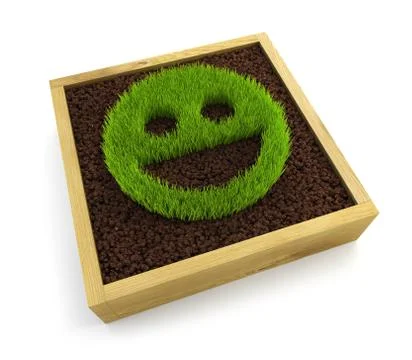 Growing smiling face symbol Stock-Illustration