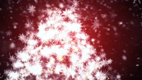 Growing snow Christmas tree Stock Footage 119000009
