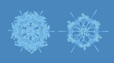 Growing snowflakes with alpha, #2 Stock Footage 10312237