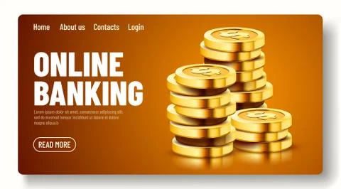 Growing stack of golden dollar coins isolated on dark background. Economics Stock Illustration