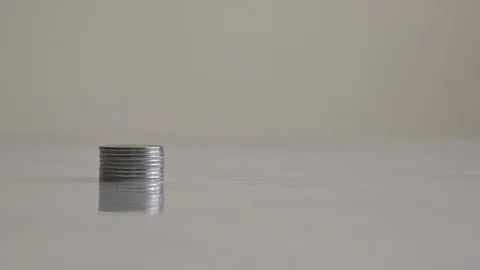 Growing Stacks Of Coins Stock Footage 107511357