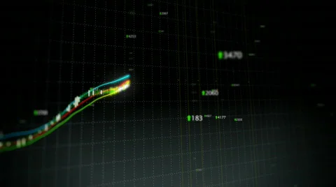 Growing stock index fronted loop Stock Footage 810814