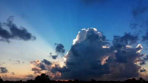 Growing Storm Cloud at Sunset (2160p 23.976) Stock Footage 93758918