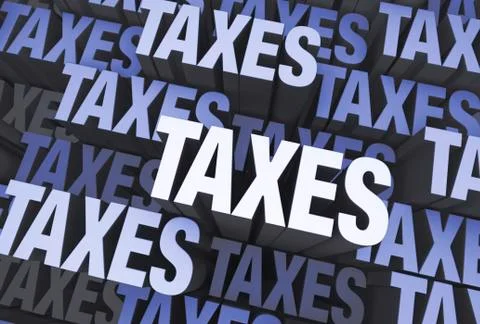 Growing taxes background Illustrazione stock