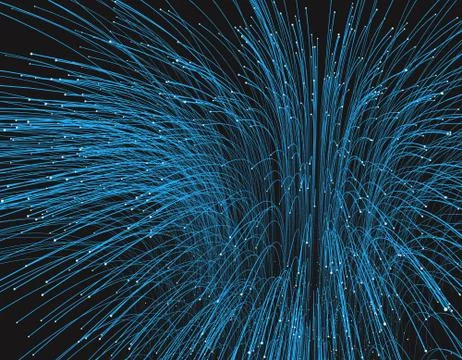 Growing technological lines, network data transmission 스톡 일러스트