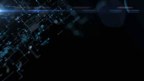 Growing threads of optical fibers. Black background. Cinematographic business Video stock 88461208