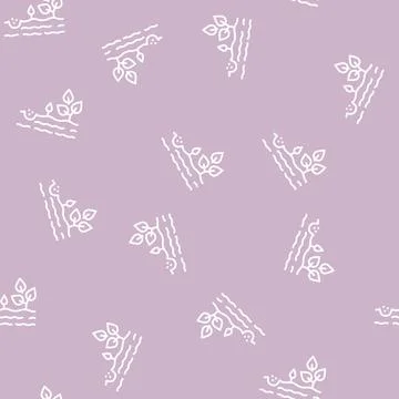 Growing tree line seamless pattern イラスト素材