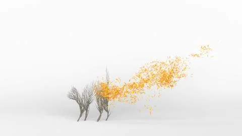 Growing Tree in a shape of a cat. Eco Concept. Stock Photos