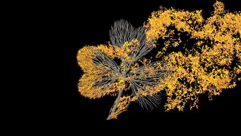 Growing Tree in a shape of Clover. Eco Concept. St. Patrick's day. Stock Illustration