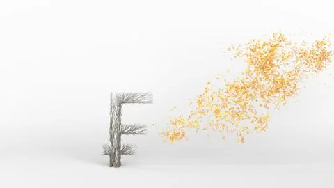 Growing Tree in a shape of a franc sign. Stock Illustration