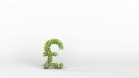 Growing Tree in a shape of a pound sign. Stock Illustration