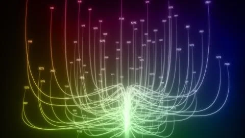 Growing tree transmitting internet cloud computing data. The concept of netwo 写真素材