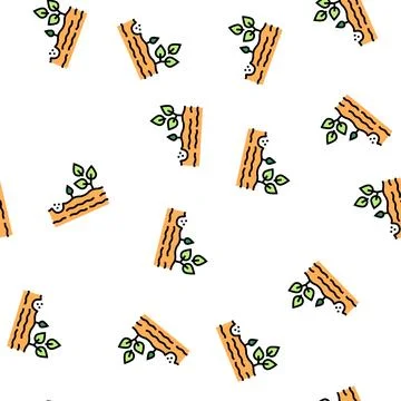 Growing tree vector seamless pattern イラスト素材