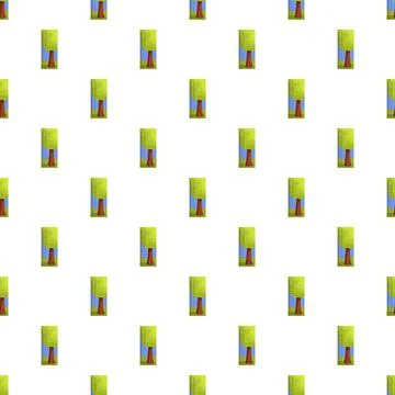 Growing trees pattern for ecology and environment concept Stock Illustration