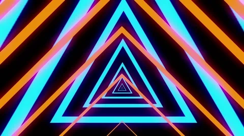 Growing triangles Stock Footage 46360414