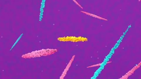 Growing uric acid 3d render animation Stock Footage 154881809