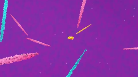 Growing uric acid 3d render animation Stock Footage 204998042