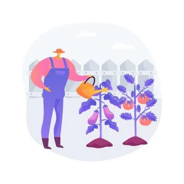 Growing vegetables abstract concept vector illustration. Illustration