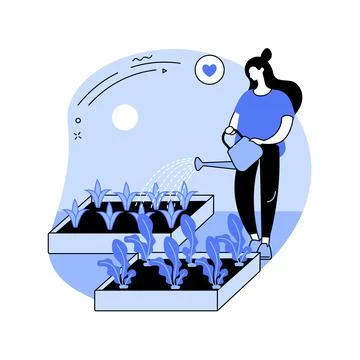 Growing vegetables abstract concept vector illustration. Illustration