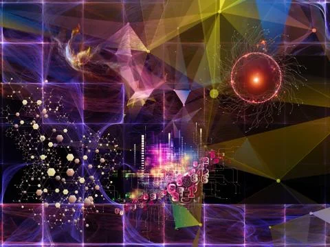 The Growing Virtual World Illustrazione stock