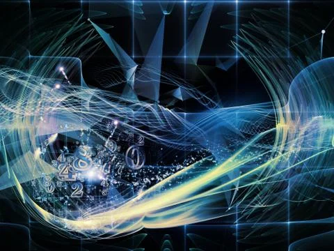 The Growing Virtual World Illustrazione stock