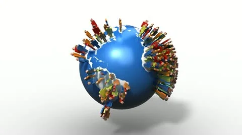 Growing World of People Population Stock Footage