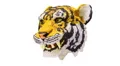 Growls tiger head (three-quarter view). Stop motion animation. HD Footage