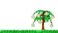 Grows tree with coin-fruits HD Footage