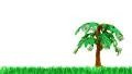 Grows tree with dollars-fruits on white background HD Footage