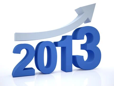 Growth 2012 with arrow Stock Illustration