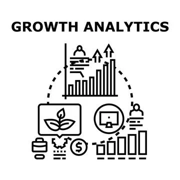 Growth analytics concept vector illustrating business development 库存插图