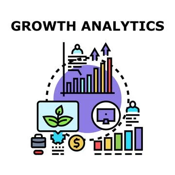 Growth analytics concept vector illustrating business development Stock Illustration