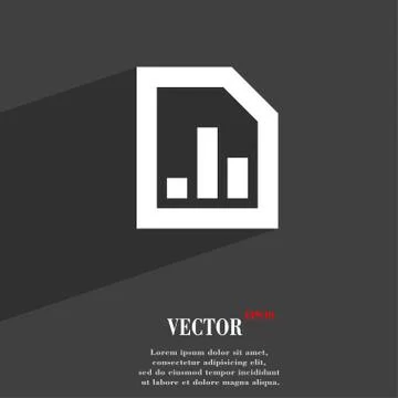 Growth and development concept. graph of Rate  icon symbol Flat modern web de Illustrazione stock