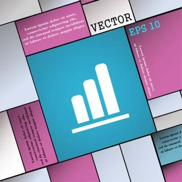 Growth and development concept. graph of Rate  icon sign. Modern flat style f 스톡 일러스트