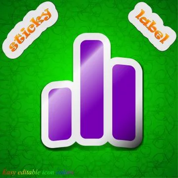 Growth and development concept. graph of Rate  icon sign. Symbol chic colored Illustrazione stock