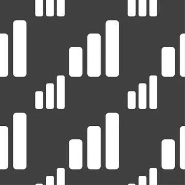 Growth and development concept. graph of Rate icon sign. Seamless pattern on  Illustrazione stock