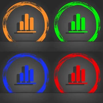 Growth and development concept. graph of Rate icon symbol. Fashionable modern st Illustrazione stock
