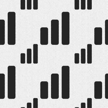 Growth and development concept. graph of Rate icon sign. Seamless pattern with g Illustrazione stock