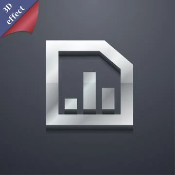 Growth and development concept. graph of Rate icon symbol. 3D style. Trendy, mod Stock Illustration